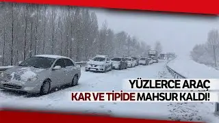Erzurum - Erzincan Karayolunda Yüzlerce Araç Mahsur Kaldı