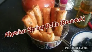 Algerian Spring Rolls (Boureak) with Minced Meat