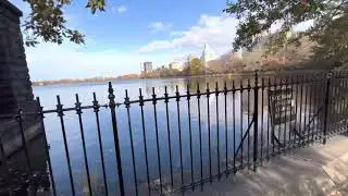 Central Park | Jacqueline Kennedy Onassis Reservoir | Central Park South Gate House | scenic walk.