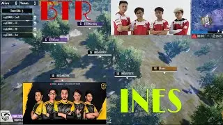 PMPL | INES  VS  BTR   last zone fight INES op gamplay