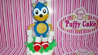 Fondant Sonic 3D Topper Cake