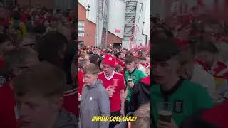 Outside Anfield fans pyro party #shorts #anfield #pyro #fans