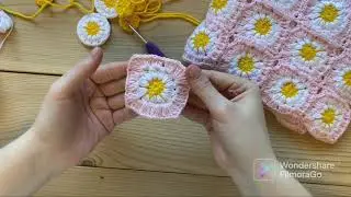 Квадратный мотив крючком 🧶