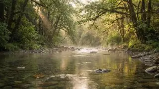 River Flowing Birds Chirping – Gentle Forest Stream Surrounded by Soothing Birdsong for sleep #2