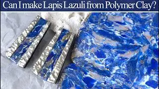 Mixing Translucent Clay & Gold Leaf to make Lapis Lazuli Earrings from Polymer Clay