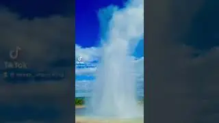 The second biggest Geyser (Geysir) in the world in Iceland.