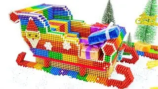 Most Creative - Build Christmas Santa Claus Reindeer With Magnetic Balls (Satisfying) - Magnet Balls