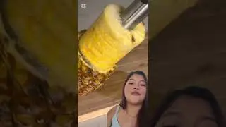 Easy way to peel a pineapple #viral #diy #ideas #tips