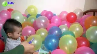 Balloons For Kids Cute Boy playing Balloons, Dancing, Playing Games Kids Studio