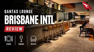 Обзор зала ожидания бизнес-класса Qantas в аэропорту Брисбена в формате 4k