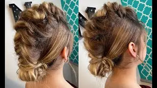 Easy Braided Mohawk Updo | Edgy Prom updo