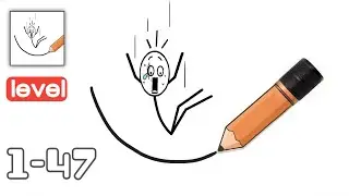 Draw Line Puzzle - Gameplay Walkthrough - All Levels 1-47 - Funny Stickman Brain Puzzle Game