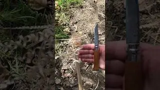 S#0076 ⚡ Opinel 8 Convex Edge Feather Stick Making Fuzz Stick Featherstick Curles Feathersticking