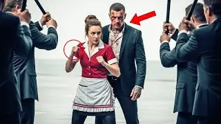 Sześciu Mężczyzn Osaczyło Szefa Mafii w Garażu — Ukryty Talent Biednej Kelnerki Zszokował.