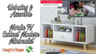 HOW TO ASSEMBLE NORDIC TV CABINET MODERN MINIMALIST + UNBOXING | MON DEL ROSARIO