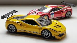 Ferrari 488 Challenge #25 Yellow, Bburago scale 1/24