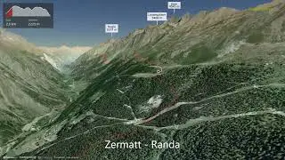 Zermatt – Randa ∆ hiking trails ∆ 3d-trail.com/switzerland/
