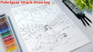 Operation Sindoor Poster Drawing 🇮🇳 / Eyes on Pahalgam Drawing / Justice Drawing