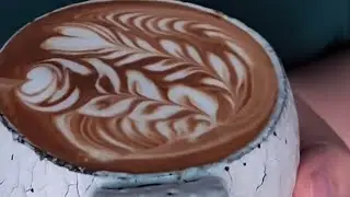 Coffee lover ☕️ flower latte art tutorial for barista beginner 