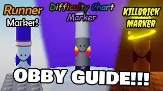Difficulty Chart Marker, Killbrick Marker, and Runner Marker Obby Guide (Find the Markers)