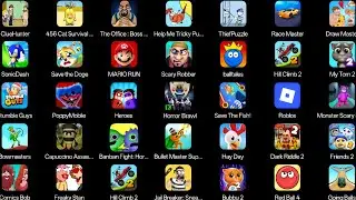 Spranky Survival,Draw Master,Sonic dash,Roblox,Red Ball 4,Scray Robber,Mario run,Race Master