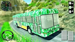 Army Bus Hill Driving Game 2020 - Offroad Bus US Soldier Transport Duty - Android GamePlay