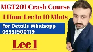 Crash Course VU  Mgt 201 Financial Management Lectures 1  whatsapp 03351900119 for details