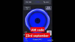 Today Blue Code PM | 23rd Sep Blue Daily Pin | Daily Cipher | Blue Daily Pin Code