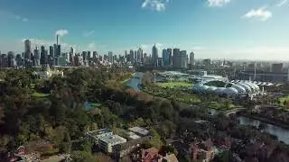 melbourne cbd aerial view australia