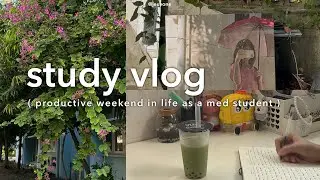 УЧЕБНЫЙ ВЛОГ 🍵 продуктивные дни в жизни студента-медика, много учебы, конспектирования, учеба со ...