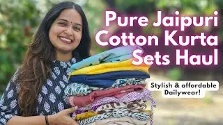 10 Jaipuri Cotton Office Kurta Sets & Denim Kurtas Haul | After wash review | Starting our BRAND✨️🧿