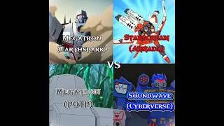 Megatron (Earthspark) vs Megatron (POTP) vs Starscream (Armada) vs Soundwave (Cyberverse)