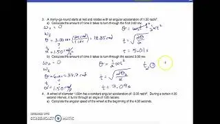 More Angular Kinematics Problems