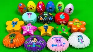 Rainbow SLIME 🌈 Hunting Alphablocks, SPRUNKI, Numberblocks in Seashells Colorful! Satisfying ASMR