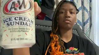 Me trying A&W Ice Cream Sundae Flavor Soda