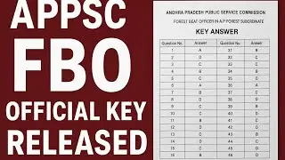 APPSC RELEASED FOREST BEAT OFFICER OFFICIAL KEY 2025 #fbo #forestbeatofficer 