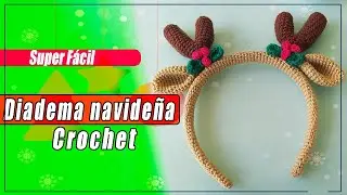 Tutorial completo: Diadema de reno a crochet para Navidad🎄