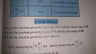 EX 6.2 QUESTION NO 1 TO 18 SOLUTIONS OF APPLICATION OF DERIVATIVE NCERT CHAPTER 6 CLASS 12 th