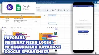 #PART2 membuat menu login di kodular dengan menggunakan database google spreadsheets google sheet