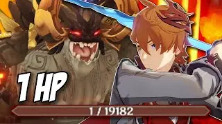 Childe 1 HP Solo! Azdaha Boss - No Buff, No Hit [Pyro & Electro]
