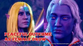 Female Drow met Dhourn. Baldur's Gate 3