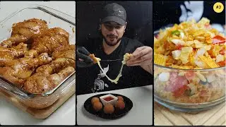 Chicken drumstick baked | Cheese Balls | Lays Chaat Asmr #asmr #cooking #food #fyp #viral #asmrvideo
