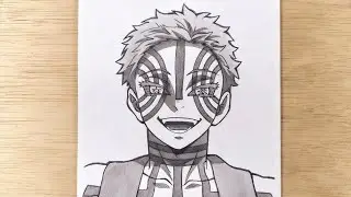 How To Draw Akaza (upper moon 3) For Beginners- Kimetsu No Yaiba | Tutorial - Step by Step