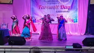 Farewell Day Celebrations - 2025 || Gayatri School || Srikakulam || 9th Girls Dance Performance