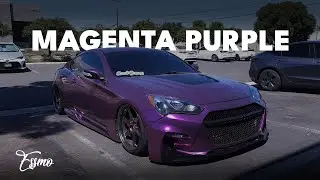 Hyundai Genesis Coupe Vinyl Wrapped With Essmo's Super Gloss Metallic Magenta Purple!