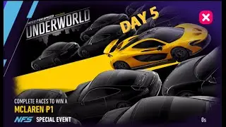 NFS No Limits | NFSNL | Walk-through: Underworld | MCLAREN P1 | 0 gold spent | Day 5 Vanishing Act