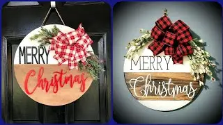 Chrismas Wooden Wreath ideas || Christmas Door Wreath ideas