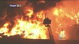 Crews Battle Massive 4-Alarm Scrap Yard Fire In Philadelphia