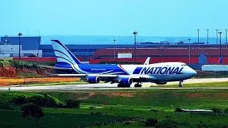 O GIGANTE AVI&Atilde;O CARGUEIRO BOEING 747 DA NATIONAL CARGO - POUSO E DECOLAGEM EM CAMPINAS VIRACOPOS 