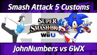 Smash Attack 5 - SSB4 Customs - Ho3K JohnNumbers (Wii Fit Trainer) vs 6WX (Sonic)